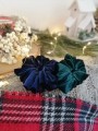 ręcznie robiona hand made Kokarda kokardka spinka do włosów opaska bezuciskowa dla dzieci niemowląt noworodek  noworodka ozdoba do włosów akcesoria do włosów  scrunchie skranczi welurowa aksamitna granatowa
