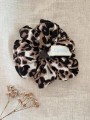 ręcznie robiona hand made polska marka gumka gumeczka scrunchie skranczi frotka gruba gumka materiałowa do koka ozdoba akcesoria kokarda kokardka spinka do włosów opaska bezuciskowa mama córka jedwabna satynowa lniana panterka brązowa