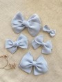 ręcznie robiona hand made Kokarda kokardka spinka do włosów opaska bezuciskowa dla dzieci niemowląt noworodek  noworodka ozdoba do włosów akcesoria do włosów błękitna niebieska błękit morska light blue baby blue