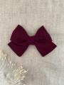 Kokarda kokardka spinka do włosów opaska bezuciskowa dla dzieci niemowląt noworodek noworodka ozdoba do włosów akcesoria do włosów gumka spineczka bordowa buraczkowa wiśniowa  (8).jpg