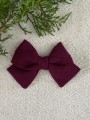 Kokarda kokardka spinka do włosów opaska bezuciskowa dla dzieci niemowląt noworodek noworodka ozdoba do włosów akcesoria do włosów gumka spineczka bordowa buraczkowa wiśniowa  (3).jpg