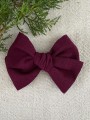 Kokarda kokardka spinka do włosów opaska bezuciskowa dla dzieci niemowląt noworodek noworodka ozdoba do włosów akcesoria do włosów gumka spineczka bordowa buraczkowa wiśniowa  (2).jpg