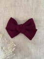 Kokarda kokardka spinka do włosów opaska bezuciskowa dla dzieci niemowląt noworodek noworodka ozdoba do włosów akcesoria do włosów gumka spineczka bordowa buraczkowa wiśniowa  (7).jpg