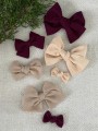 Kokarda kokardka spinka do włosów opaska bezuciskowa dla dzieci niemowląt noworodek noworodka ozdoba do włosów akcesoria do włosów gumka spineczka bordowa buraczkowa wiśniowa  (12).jpg