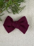 Bordowa mała wiązana kokardka