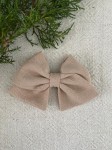 Beżowa duża kokardka
