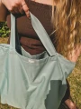 Duża torba shopper wielka torba na zakupy pojemna torba na ramię duża torebka lniana bawełniana torebka na ramie torba na wyjazd na siłownie na basen torba na piknik miękka czarna wodoodporna na plażę mombag