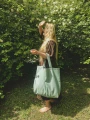 Duża torba shopper wielka torba na zakupy pojemna torba na ramię duża torebka lniana bawełniana torebka na ramie torba na wyjazd na siłownie na basen torba na piknik miękka czarna wodoodporna na plażę mombag